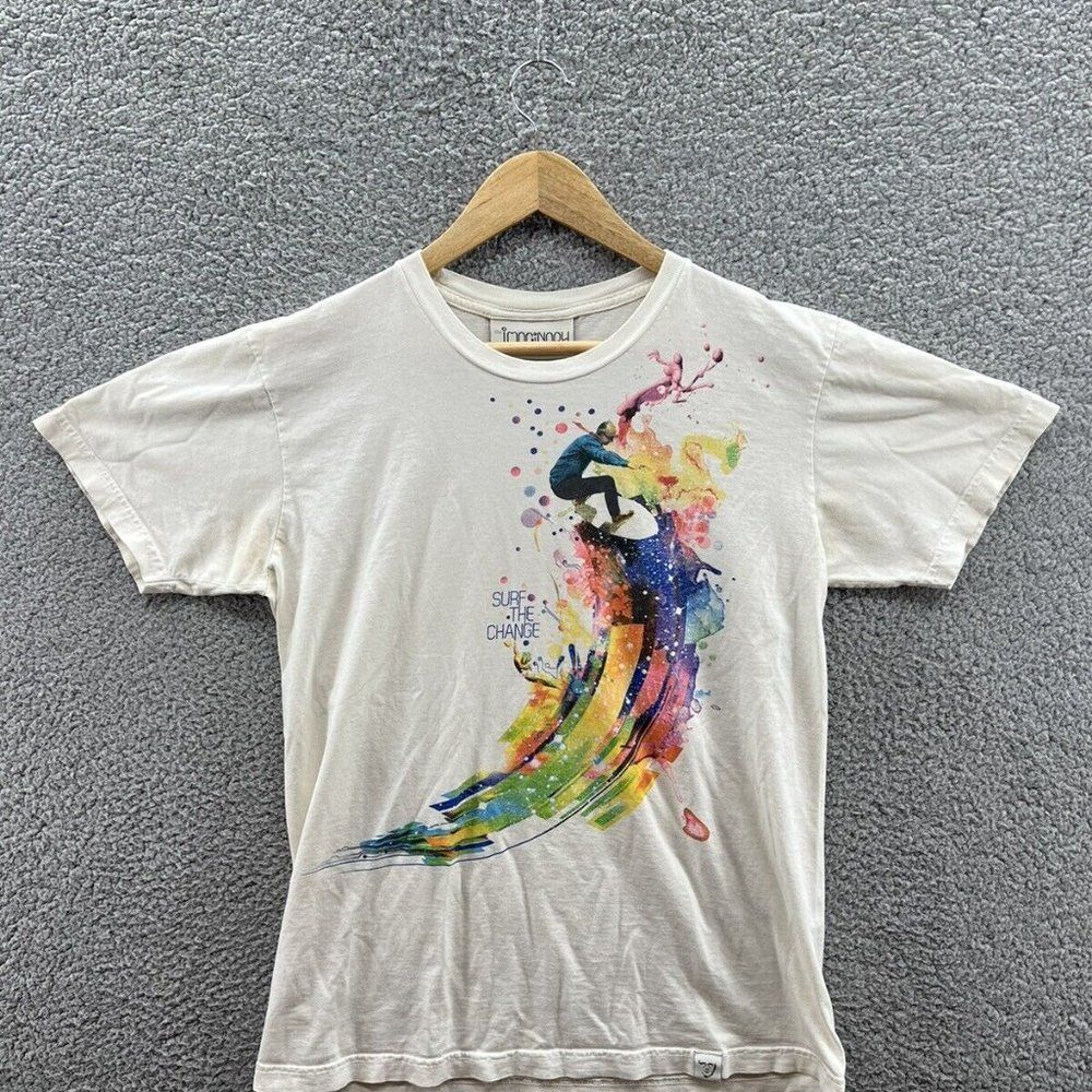 Imaginary Foundation Surf The Change White T-Shirt Size Medium